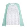 Chic Color-Block Floral Long-Sleeve Top